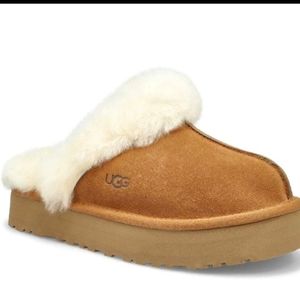 COPY - COPY - WOMEN'S UGG DISQUETTE CHESTNUT PLATFORM SLIDES US 8/ EU 39/ UK 6